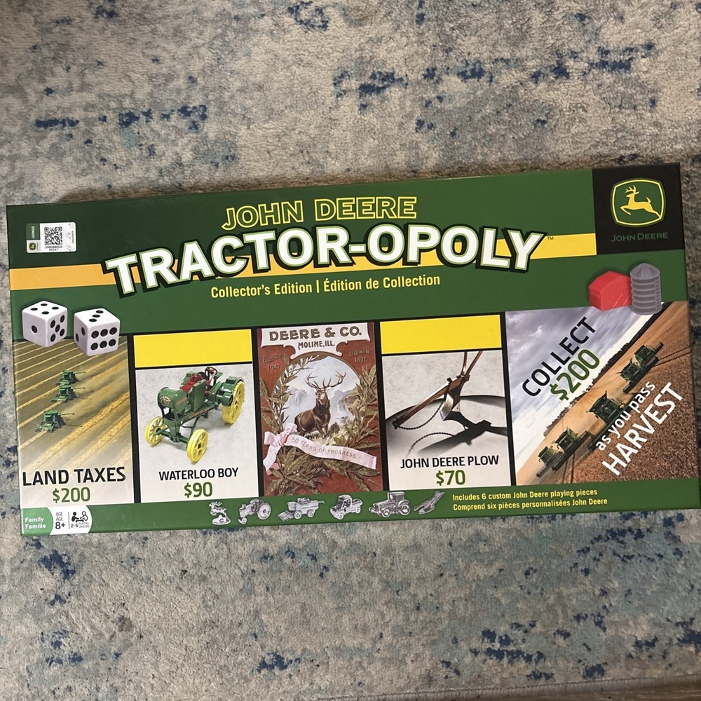 John Deere TRACTOR-OPOLY Monopoly Collectors Edition 2016 EUC Read
